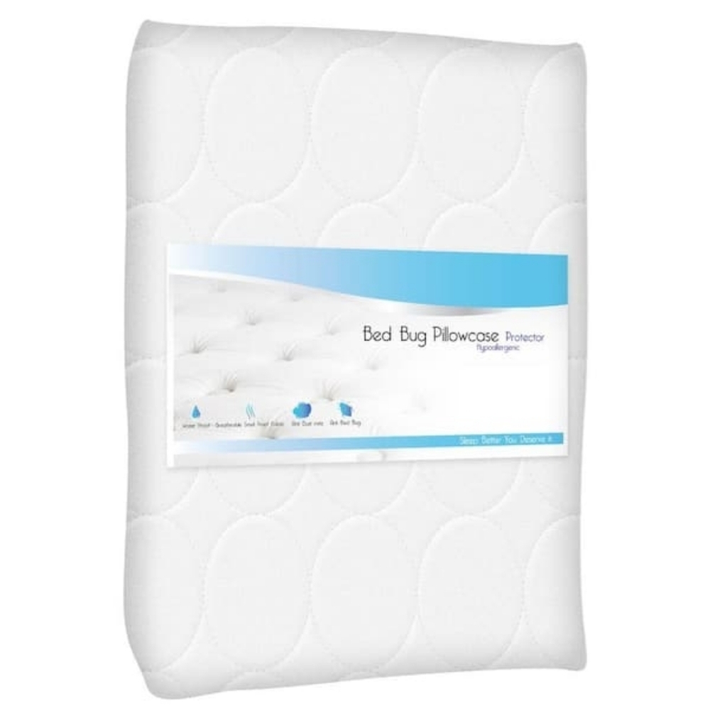 Hypoallergenic White Bed Bug Pillowcase Protector